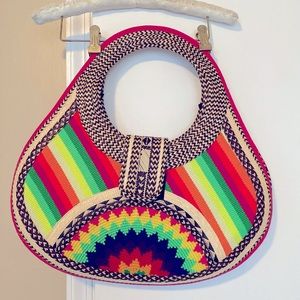 Multicolor shoulder purse